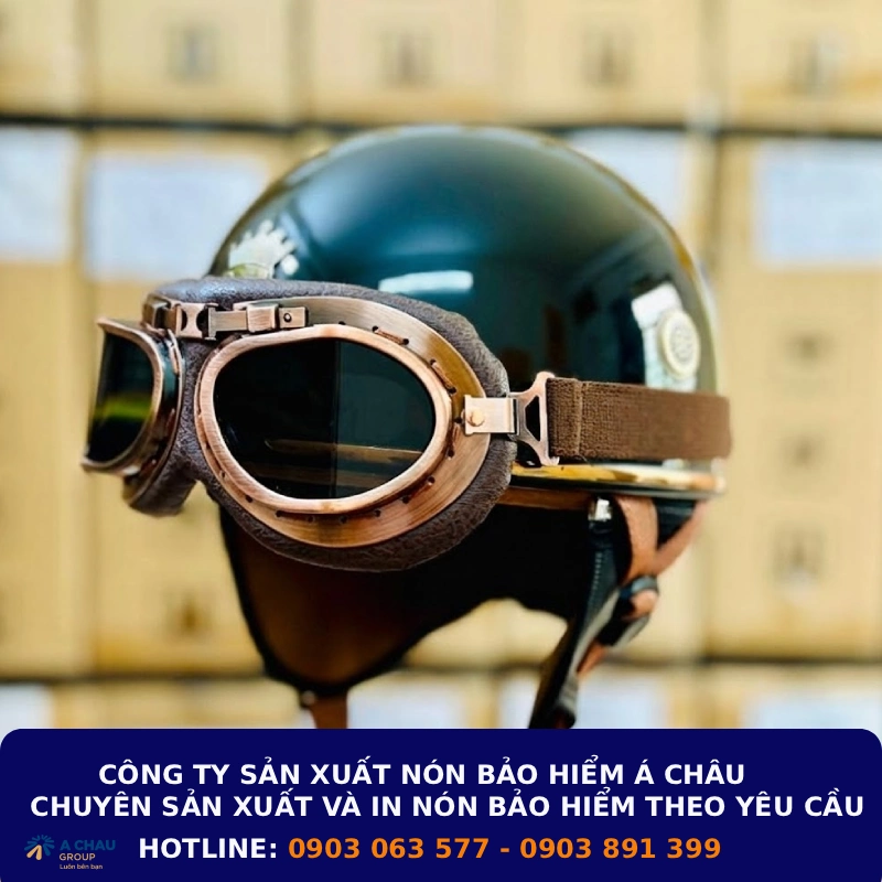 Mũ bảo hiểm 1/2 kính phi công