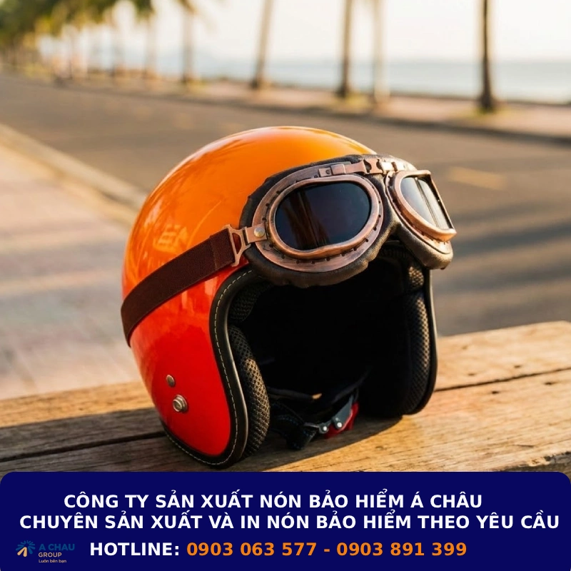 Mũ bảo hiểm 3/4 kính phi công