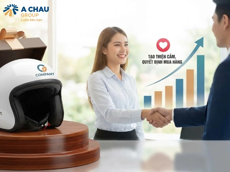 Mũ bảo hiểm quà tặng có giúp tăng doanh số không? có khi tăng thiện cảm sẽ kích thích mua hàng
