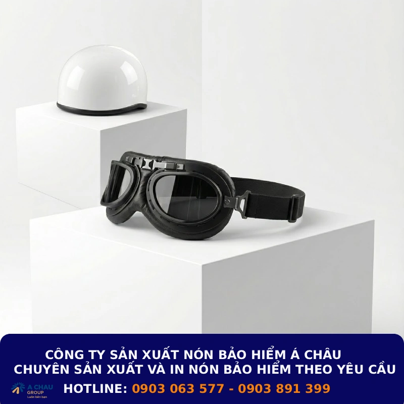 Mũ bảo hiểm gắn kính phi công rời