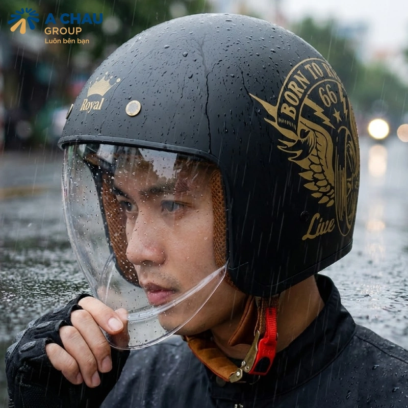 Chủ động trong mọi điều kiện thời tiết khi sử dụng nón bảo hiểm có kính che mặt