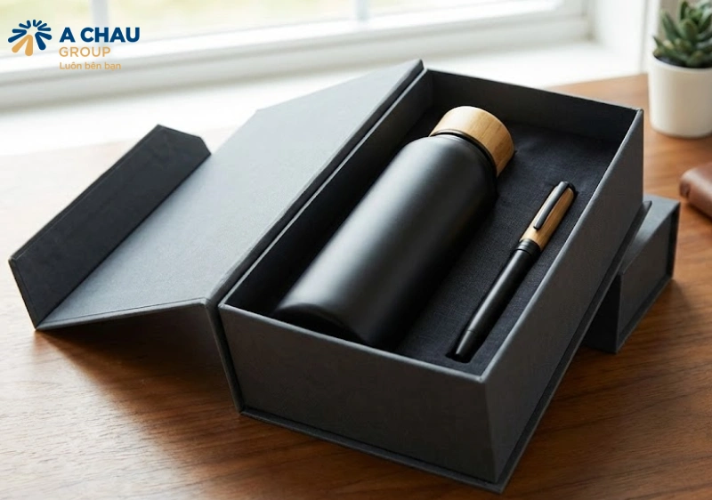 Set quà doanh nghiệp bình nước + bút