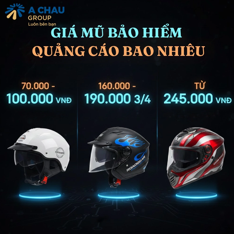Làm mũ bảo hiểm quảng cáo giá bao nhiêu