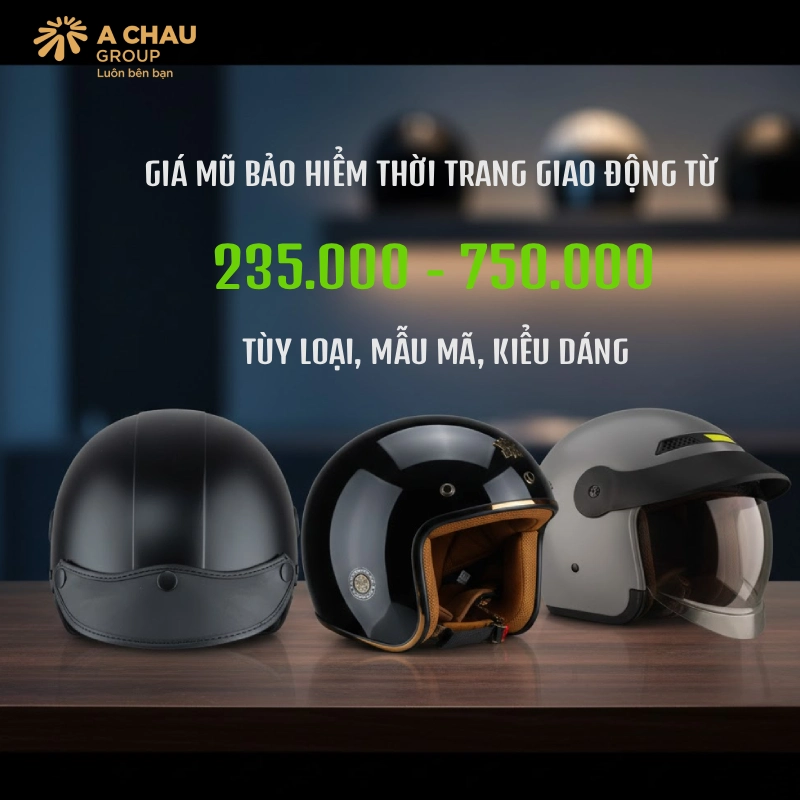Giá mũ bảo hiểm thời trang bao nhiêu?