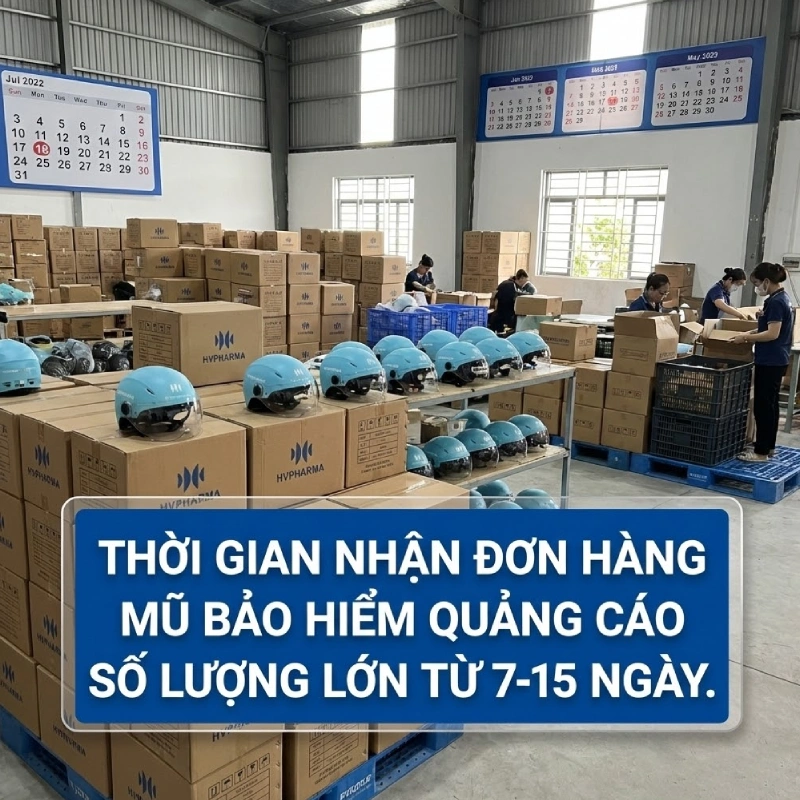 Bao lâu nhận được hàng khi đặt mũ bảo hiểm quảng cáo ? 1 Thời gian bao lâu nhận được đơn hàng mũ bảo hiểm quảng cáo?