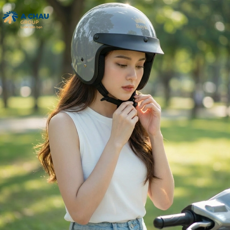 Cài quai mũ đúng cách