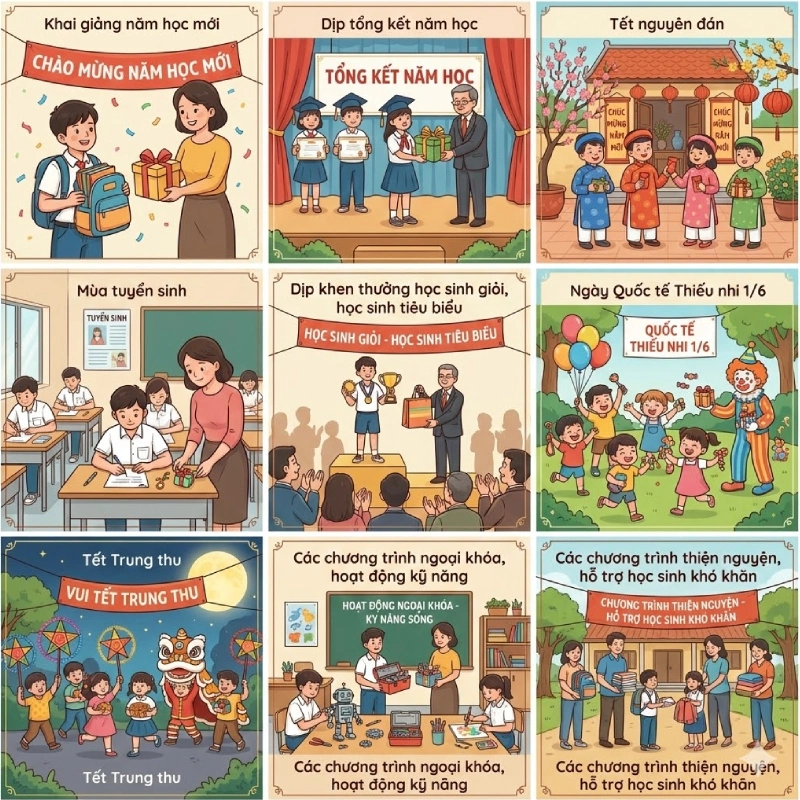 Nên tặng quà cho học sinh vào những dịp nào?
