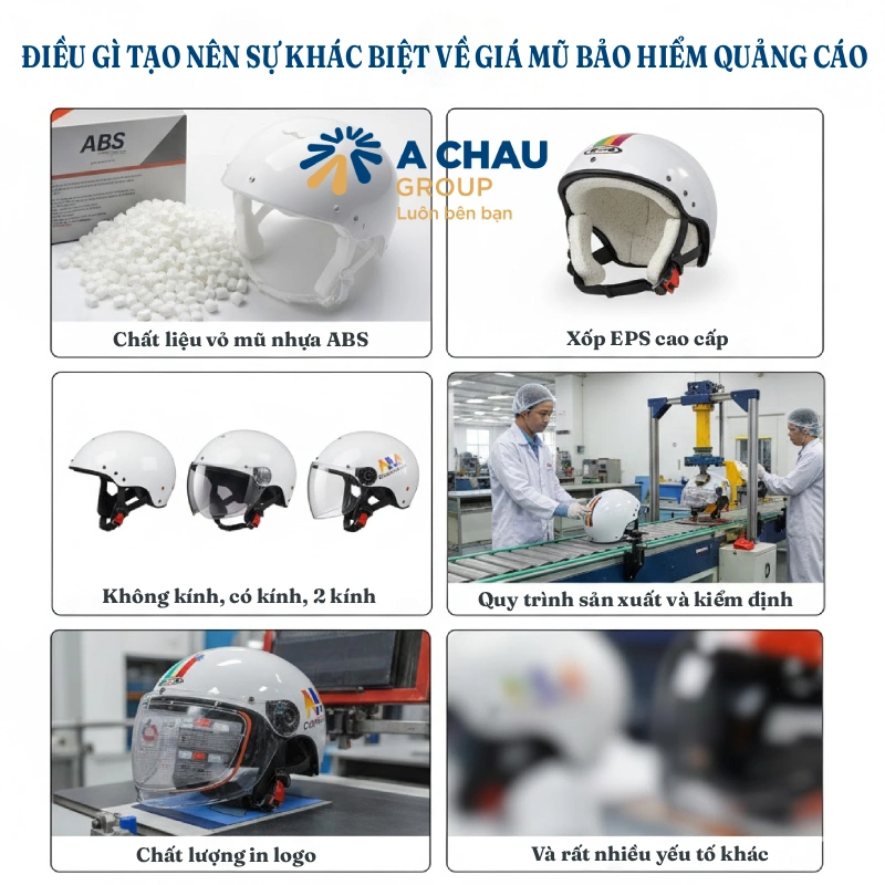 Điều gì tạo nên sự khác biệt về giá mũ bảo hiểm quảng cáo?