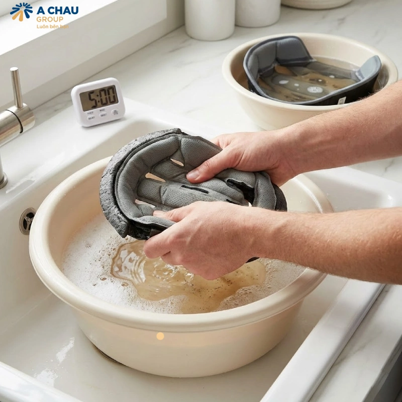 Giặt lót nón đúng kỹ thuật