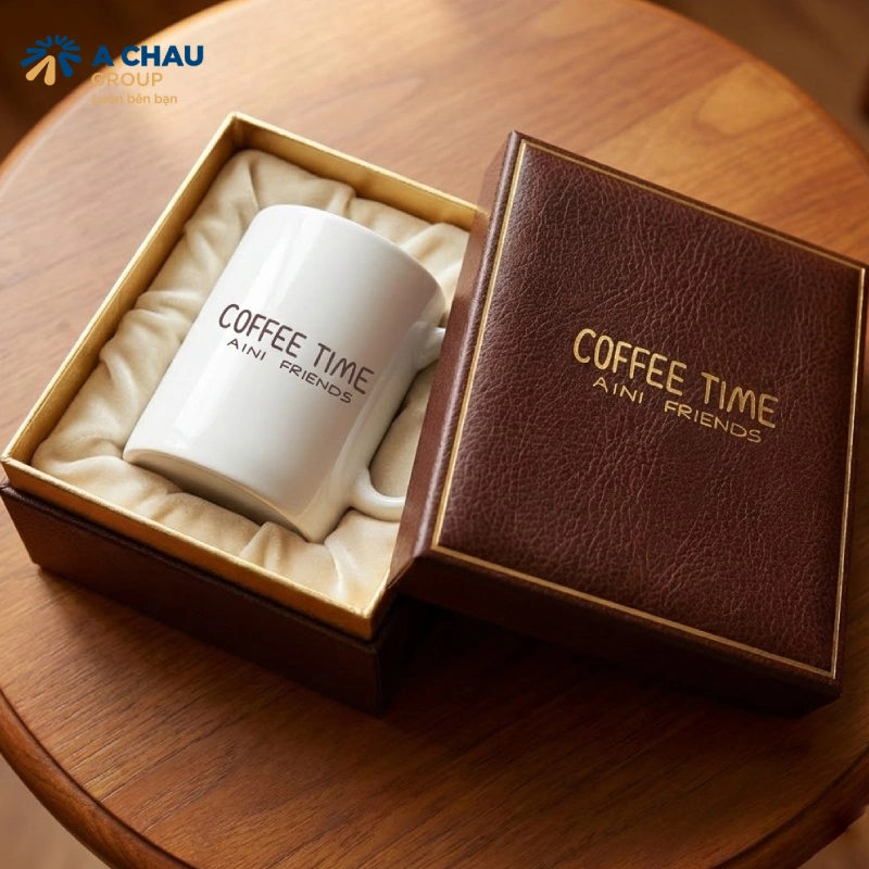 5 món quà tặng doanh nghiệp in logo thịnh hành 2026 7 Ly sứ in logo