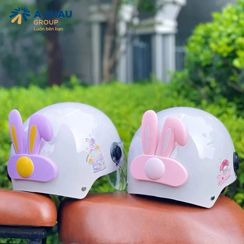 Nón bảo hiểm tai thỏ dễ thương cute