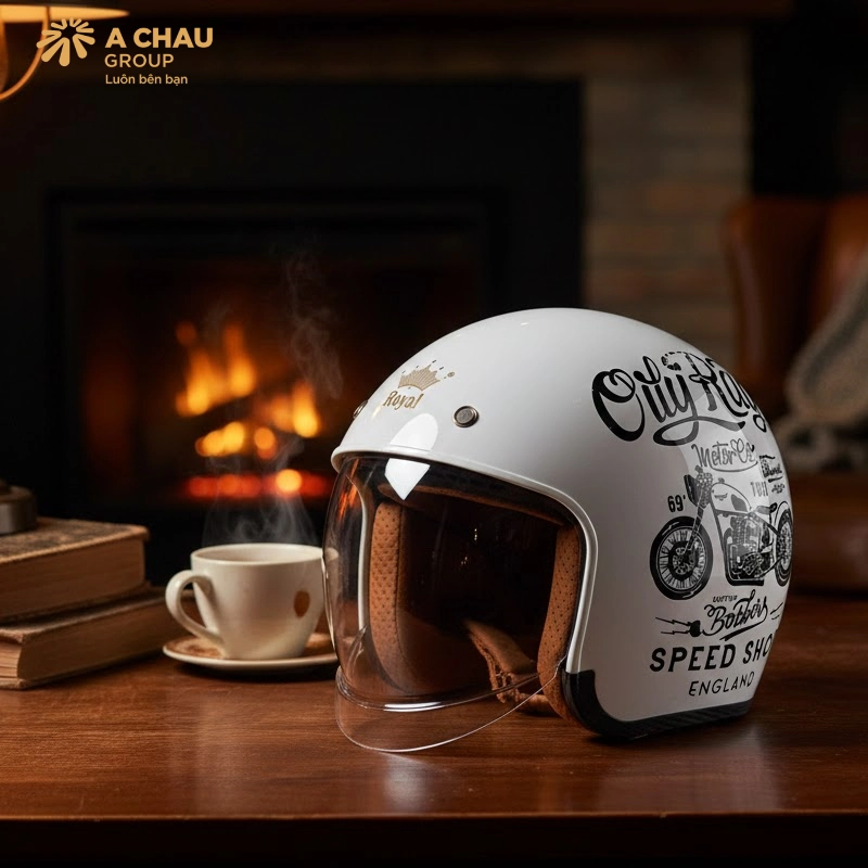 Mũ bảo hiểm 3/4 thời trang