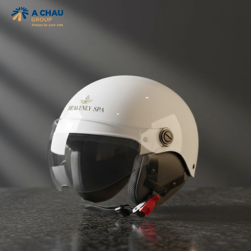 Mũ bảo hiểm in logo spa