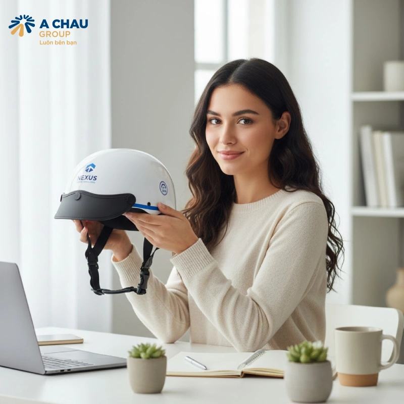 Mũ bảo hiểm quảng cáo cho doanh nghiệp mới thành lập vì phù hợp với kinh phí