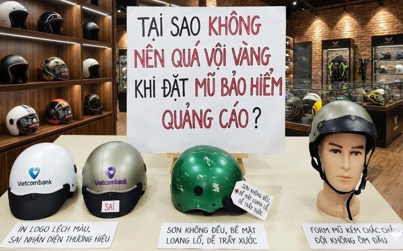 Bao lâu nhận được hàng khi đặt mũ bảo hiểm quảng cáo ? 7 Vì sao không nên quá vội vàng khi đặt mũ bảo hiểm quảng cáo?