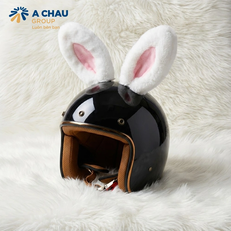 Mũ bảo hiểm tai thỏ dễ thương cute