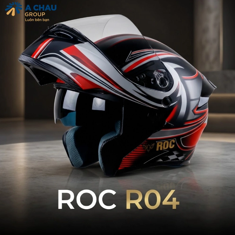Nón bảo hiểm lật hàm 180 độ là gì? nên mua loại nào? 4 Mũ bảo hiểm ROC R04