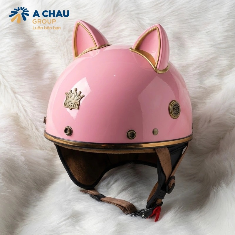 Nón bảo hiểm tai mèo dễ thương