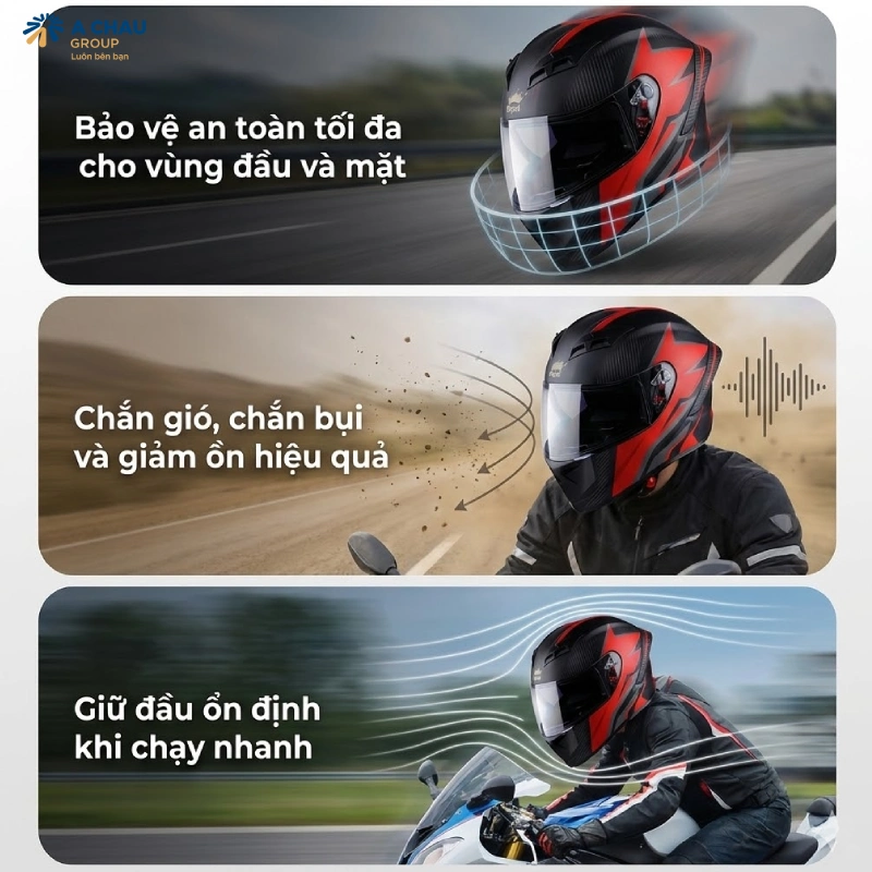 Ưu điểm của mũ bảo hiểm có cằm