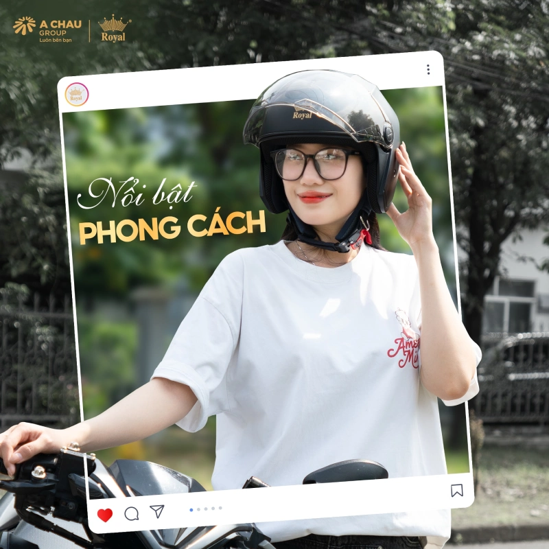 Mũ 3/4 có kính mang lại cảm giác nhẹ nhàng hơn nhưng vẫn đảm bảo che chắn gần như toàn bộ phần đầu