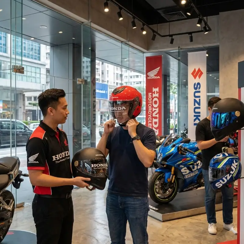 Những ngành nghề phù hợp nhất với mũ bảo hiểm quảng cáo 6 Ngành nghề phù hợp nhất với mũ bảo hiểm quảng cáo có Ngành xe máy – xăng dầu – dịch vụ hậu mãi