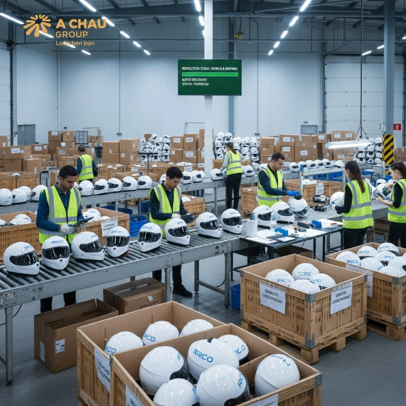 Mẹo giữ mũ bảo hiểm quảng cáo thứ nhất: Kiểm soát khâu tiếp nhận và phân loại ngay khi nhận hàng