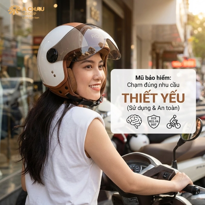 Khách hàng yêu thích mũ bảo hiểm in logo nhờ chạm đúng nhu cầu thiết yếu của khách hàng