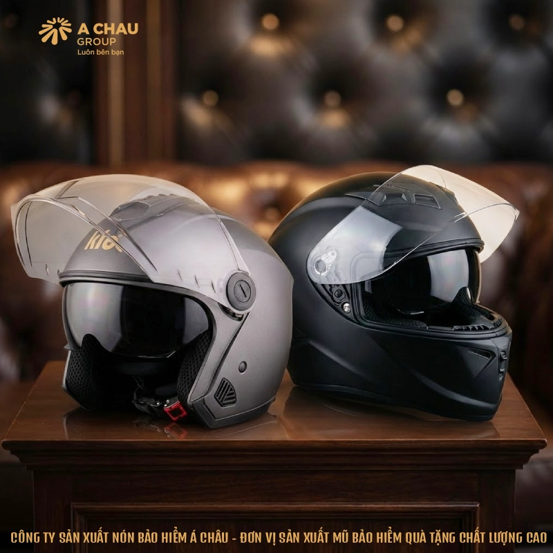 Mũ bảo hiểm cao cấp 3/4 hoặc Fullface in logo quà tặng khách hàng vip nên mua nhất