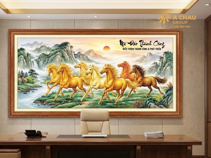 Quà tặng khách vip với tranh mã đáo thành công