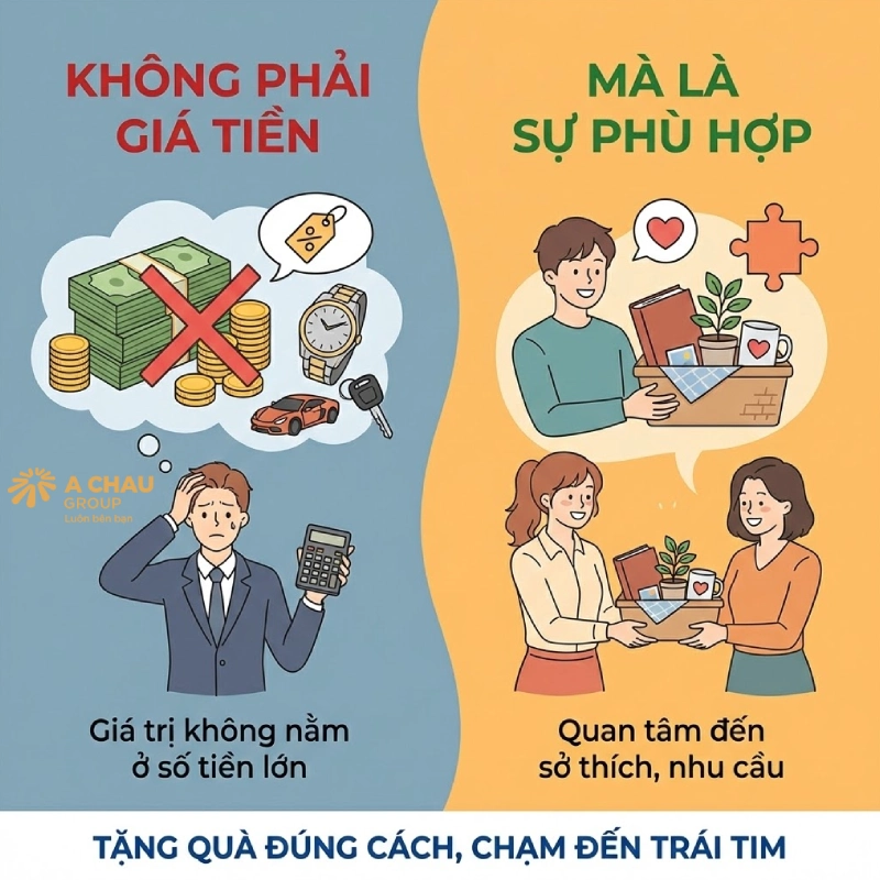 Giá trị quà tặng không nằm ở giá tiền, mà ở sự phù hợp