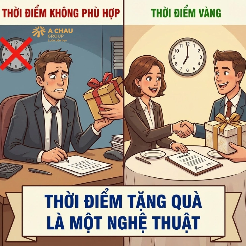 Thời điểm tặng quà quan trọng không kém món quà