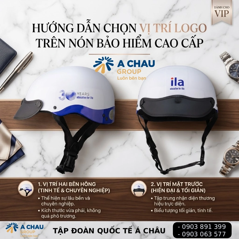 Với nón bảo hiểm dành cho đối tác hoặc khách hàng cao cấp