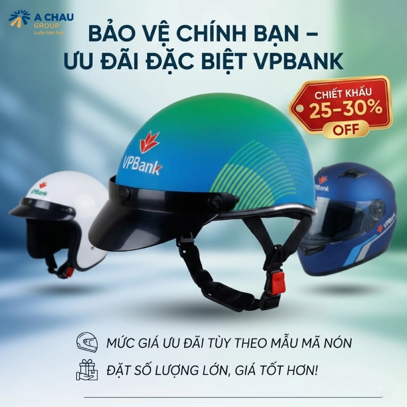 Những lợi ích cho doanh nghiệp khi đặt làm mũ bảo hiểm quảng cáo tại Á Châu Group 4 Lợi ích cho doanh nghiệp khi đặt làm mũ bảo hiểm quảng cáo tại Á Châu Group là được chiết khấu giảm giá từ 25–30%