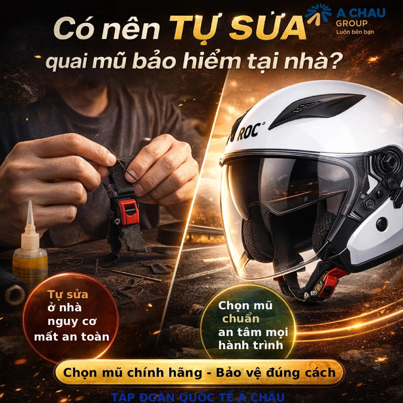 Có nên tự sửa quai mũ bảo hiểm tại nhà không?