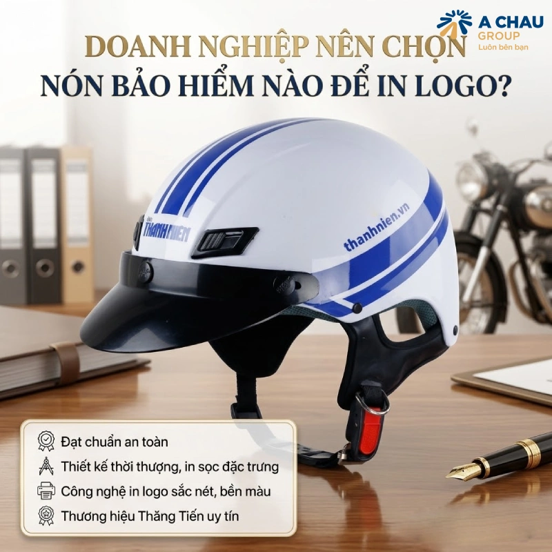 Doanh nghiệp nên chọn nón bảo hiểm hãng nào để in logo?