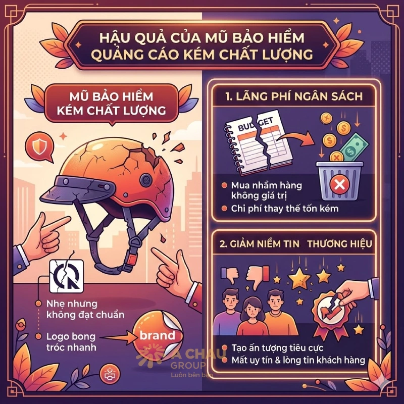 Vì sao không thể đặt mũ bảo hiểm quà tặng một cách tùy tiện?