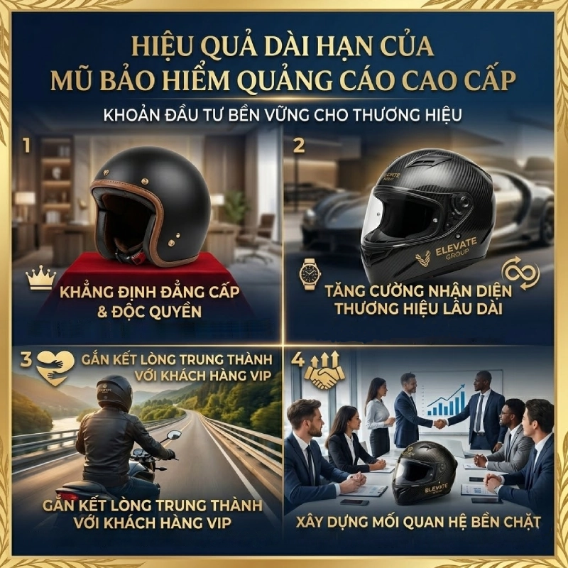 Hiệu quả dài hạn của mũ bảo hiểm quảng cáo cho khách hàng VIP