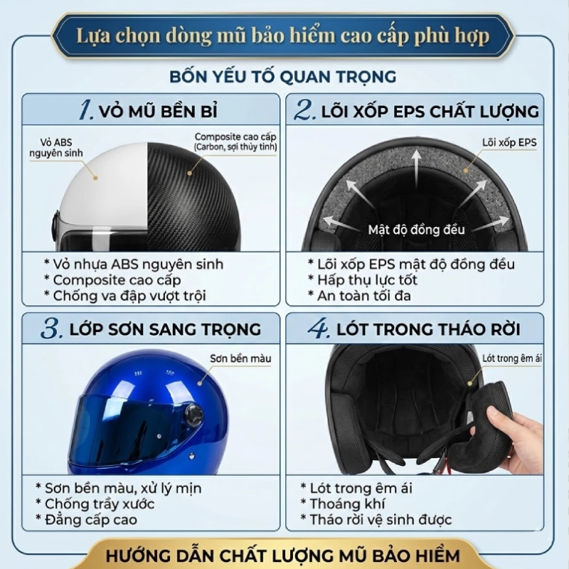 Lựa chọn dòng mũ bảo hiểm quảng cáo cho vip