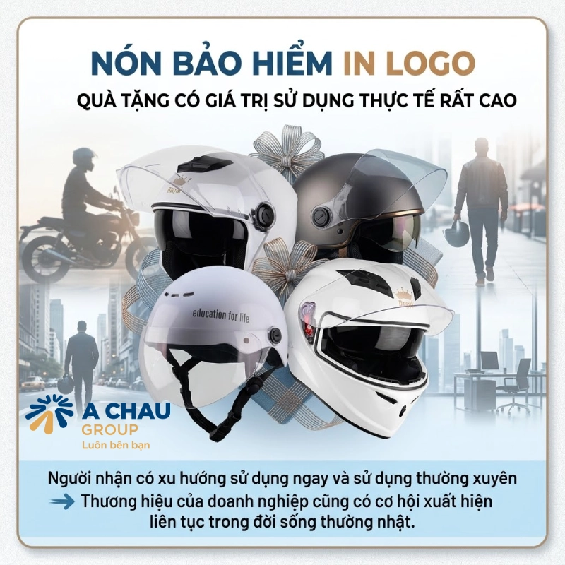 do doanh nghiệp lớn chọn nón bảo hiểm in logo làm quà tặng là quà tặng có giá trị sử dụng thực tế rất cao