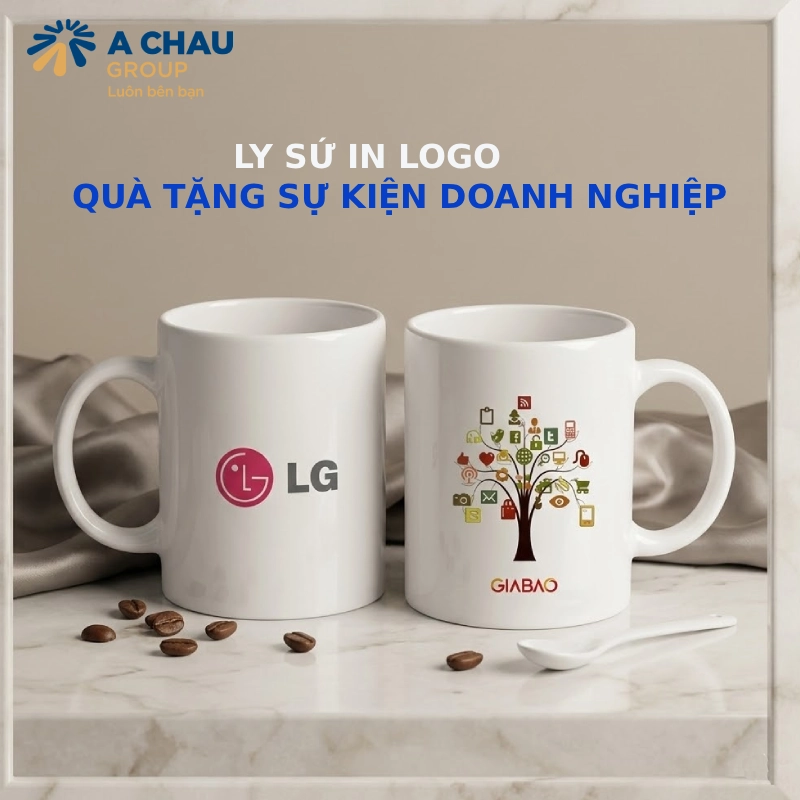 Hộp ly sứ in logo