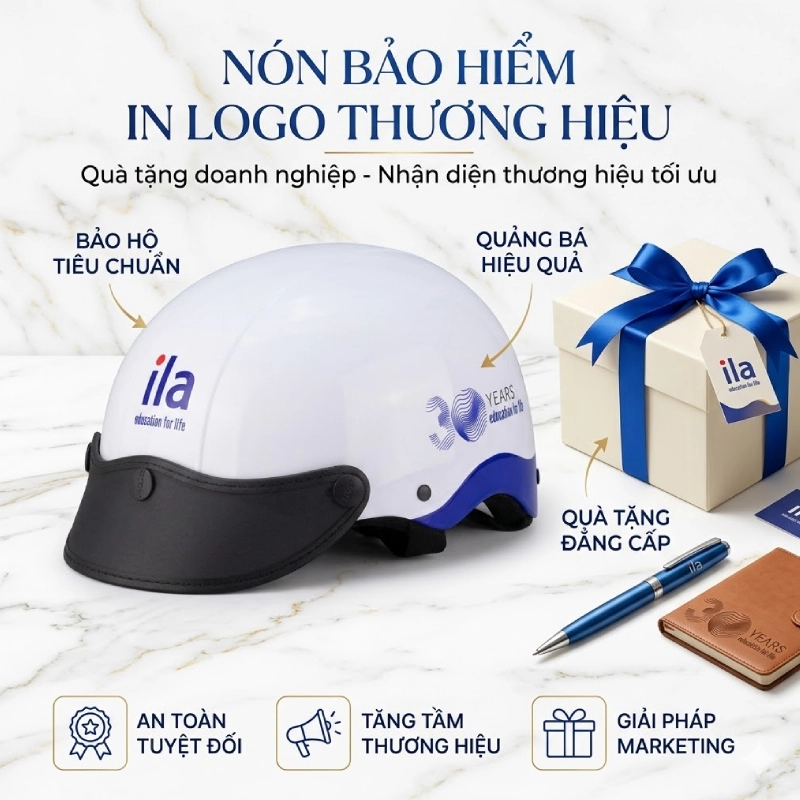 Nón bảo hiểm in logo là gì? Vì sao doanh nghiệp nên sử dụng 1 Nón bảo hiểm in logo là gì?