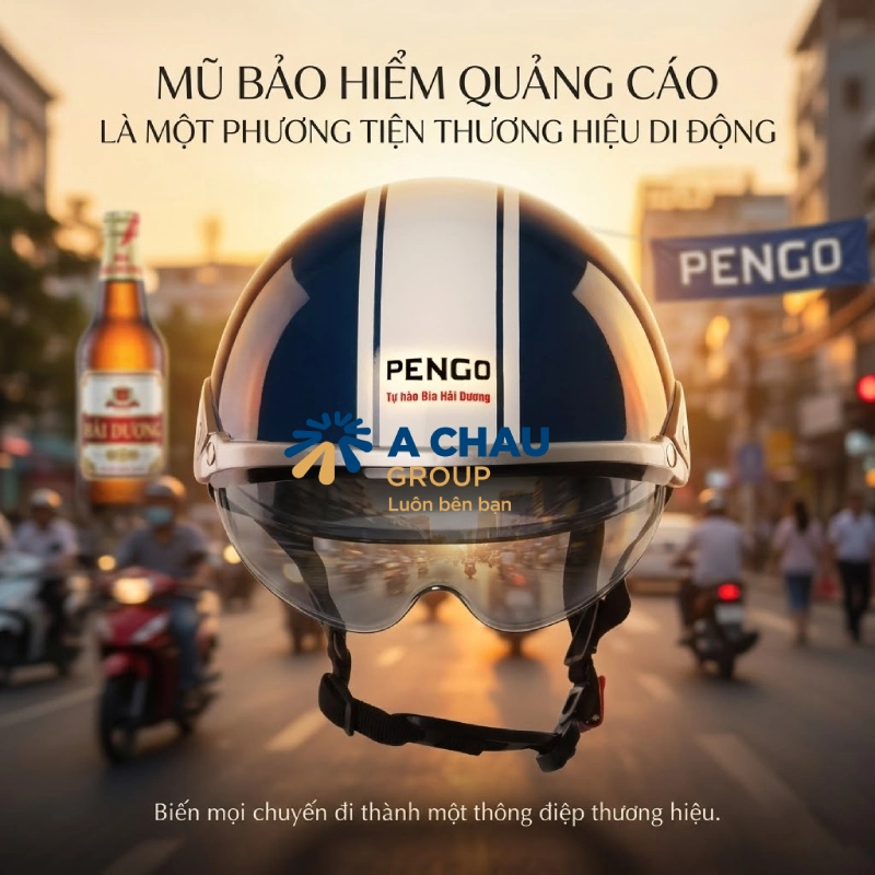 Những lý do doanh nghiệp ưu tiên mũ bảo hiểm quảng cáo hơn vì nó là biển quảng cáo di động