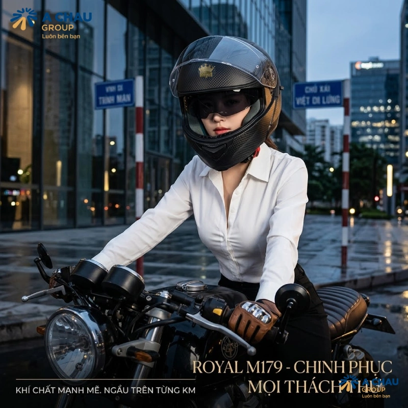 Mũ bảo hiểm có cằm cho nữ nón lật hàm Royal M179