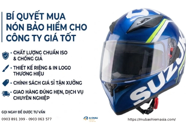 Bí quyết mua nón bảo hiểm cho công ty giá tốt