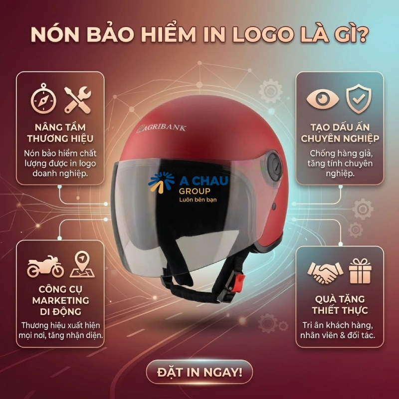 Nón bảo hiểm in logo là gì?