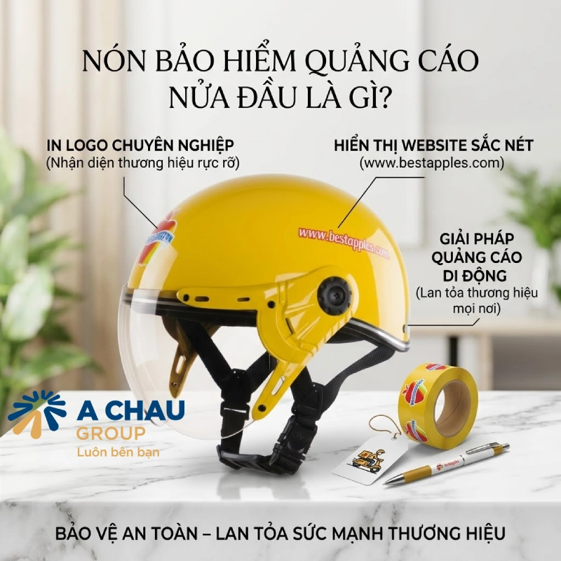 Nón bảo hiểm quảng cáo nửa đầu là gì