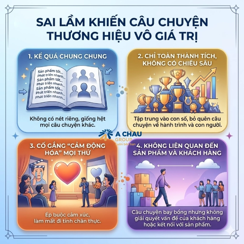 Những sai lầm khiến câu chuyện thương hiệu trở nên vô giá trị