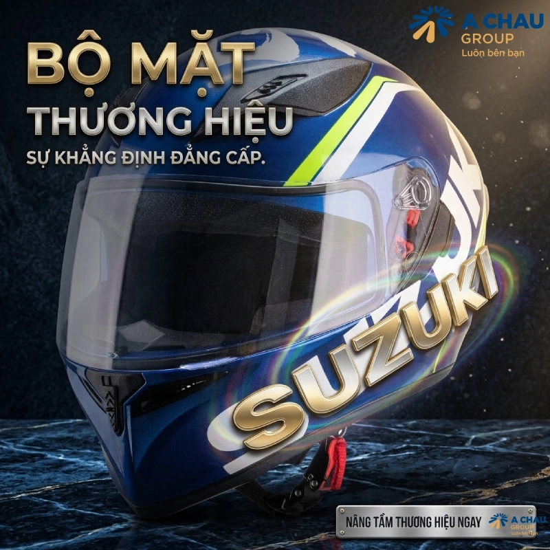 Thiết kế Logo trên mũ bảo hiểm quảng cáo là bộ mặt thương hiệu