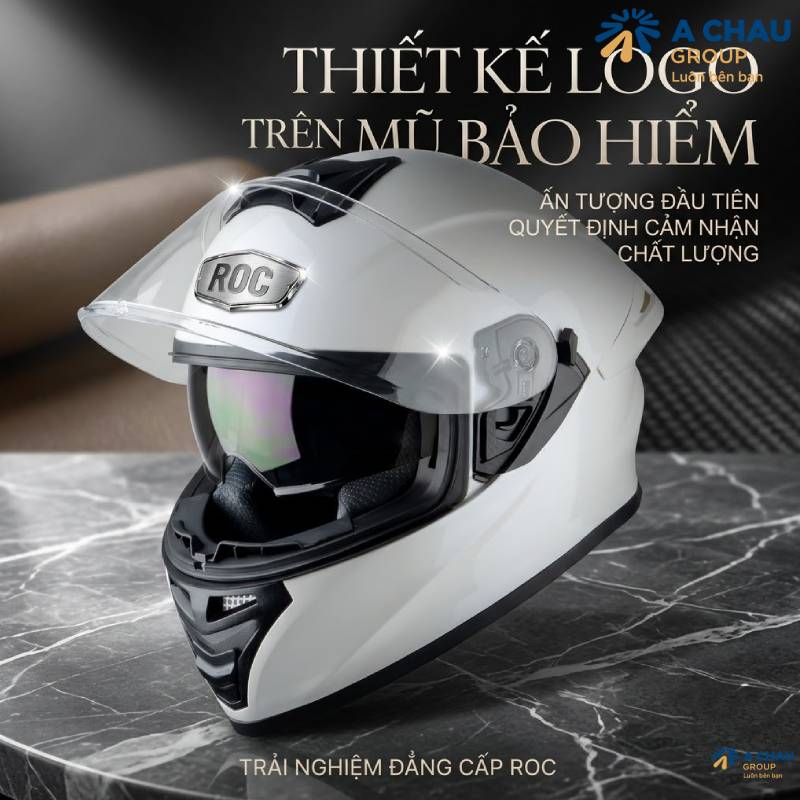 Thiết kế logo trên mũ bảo hiểm quảng cáo ảnh hưởng trực tiếp đến cảm nhận về chất lượng sản phẩm
