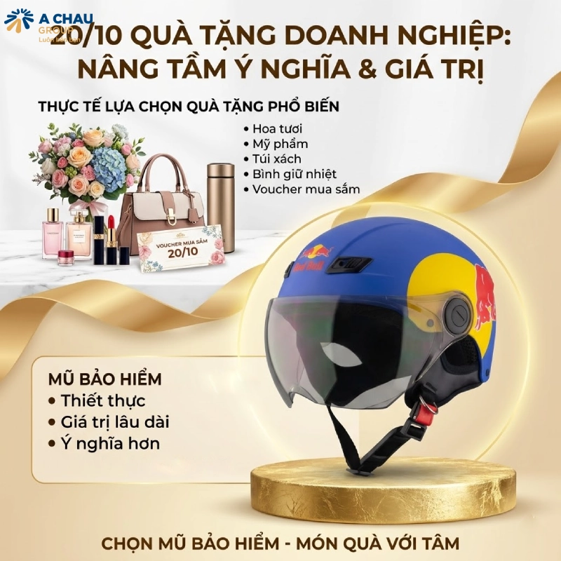 Quà tặng 20/10 cho nhân viên nữ – Tại sao là mũ bảo hiểm? 2 Thực tế lựa chọn quà tặng 20/10 cho nhân viên nữ trong doanh nghiệp
